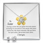 To My Sister - Memories - Love Knot Earring & Necklace Set