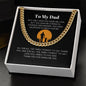 To My Dad - Thank You -  Cuban Link Chain