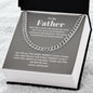 To My Father - Thank You - Cuban Link Chain