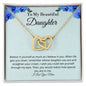 To My Beautiful Daughter - Happiness - Interlocking Hearts Necklace