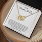 To My Daughter In Law - Interlocking Hearts Necklace