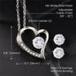To My Future Wife - Your Smile -  Forever Love Necklace and Cubic Zirconia Earring Set